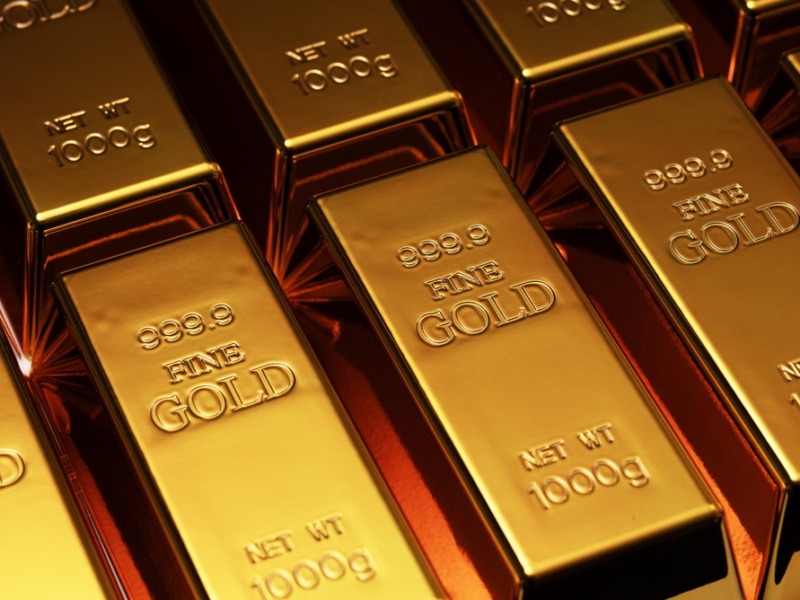Gold In Bullion. Gold For Trading. Gold And Banking Concepts.