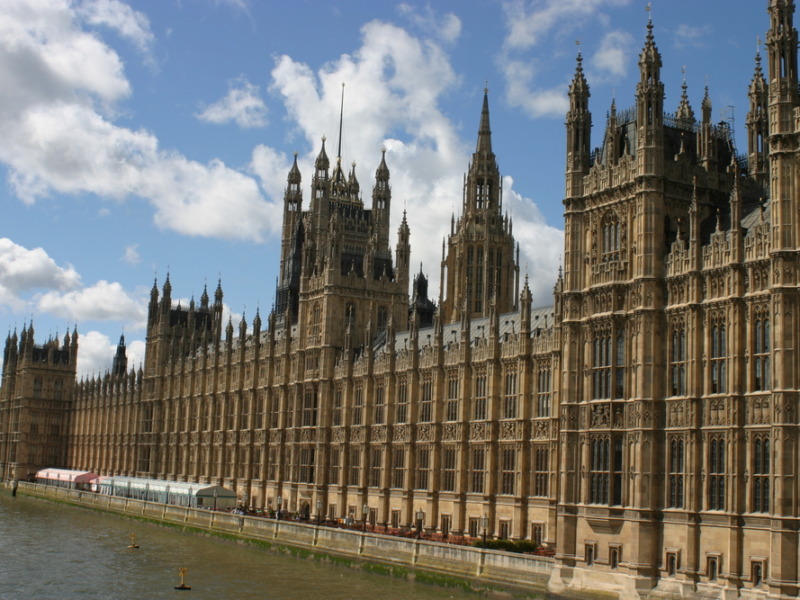 London  The Parliament Under The English Sky