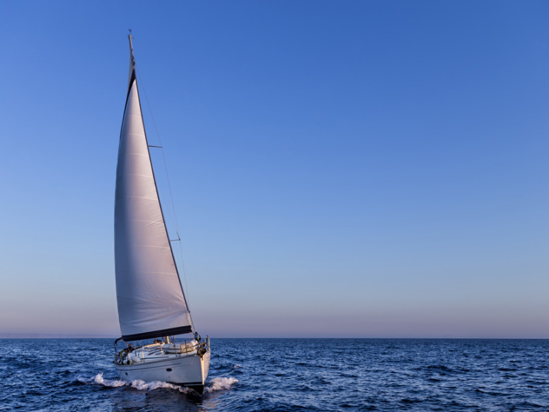 Sailing In The Dusk In The Aegean Sea  Greece