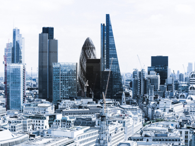 Modern Skyscrapers In London Hdr